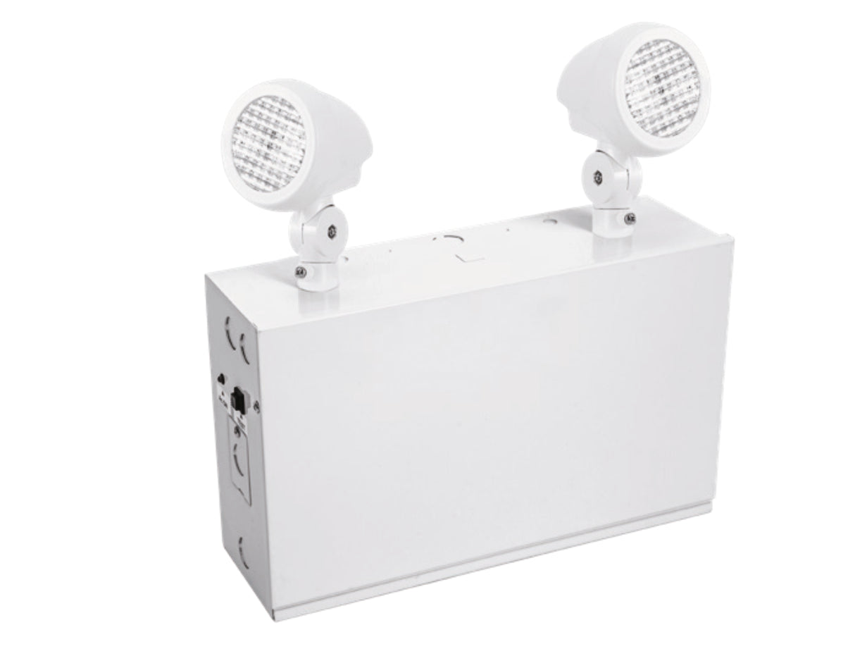 Kora Steel Battery Pack 36W, 6V 7Ah Battery, 120-347V 2X2W LED Head, 120 mins Backup : KEX2002H-36W