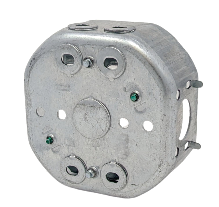 Octagon Box With Clamp 4''x 4''x 1 1/2'', 15 Cu. Inch