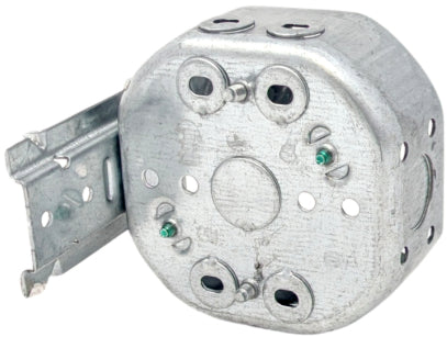 Octagon Box With bracket 4''x 4''x 1 1/2'', 15 Cu. inch