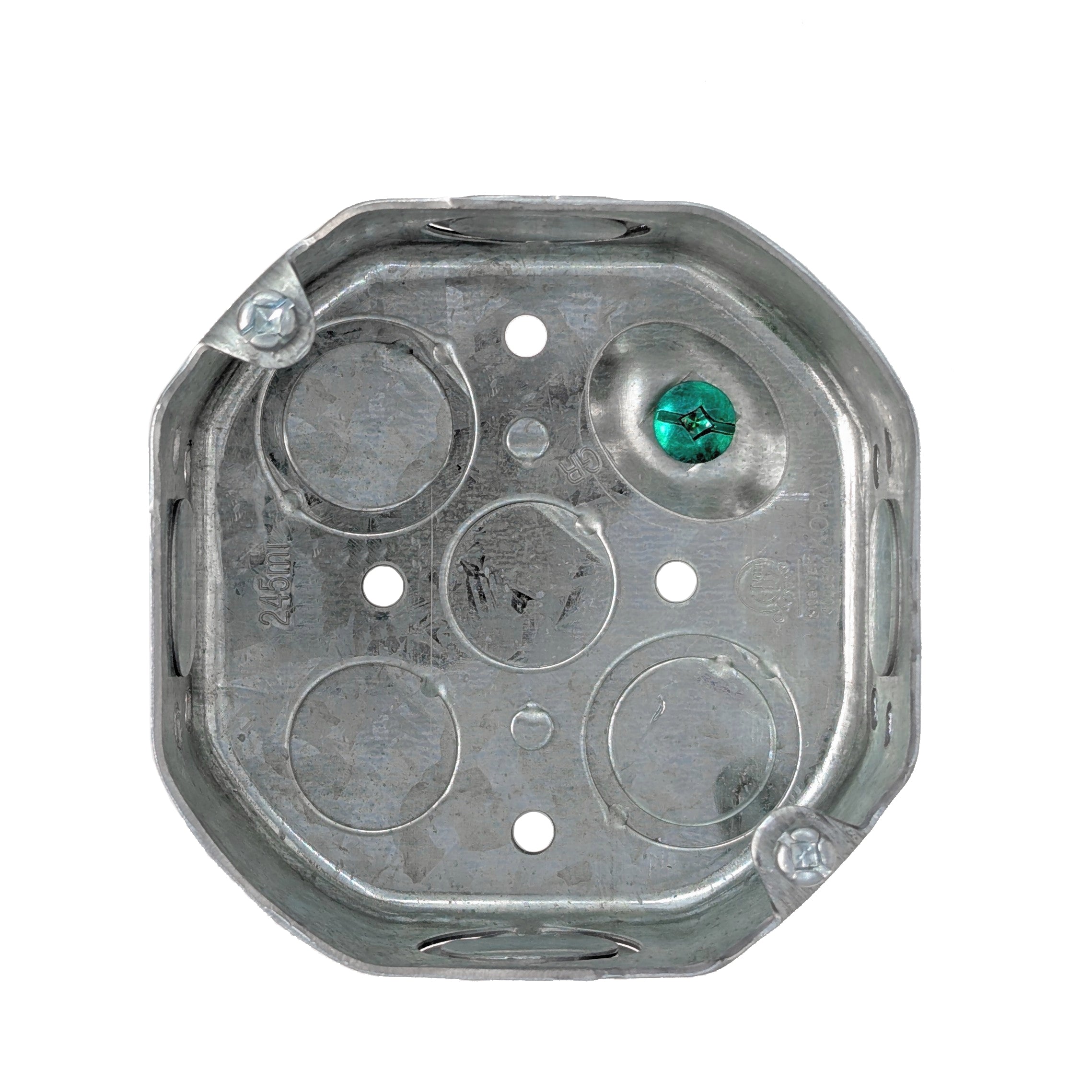 Octagon Box With KO 4''x 4''x 1 1/2'', 15 Cu. Inch