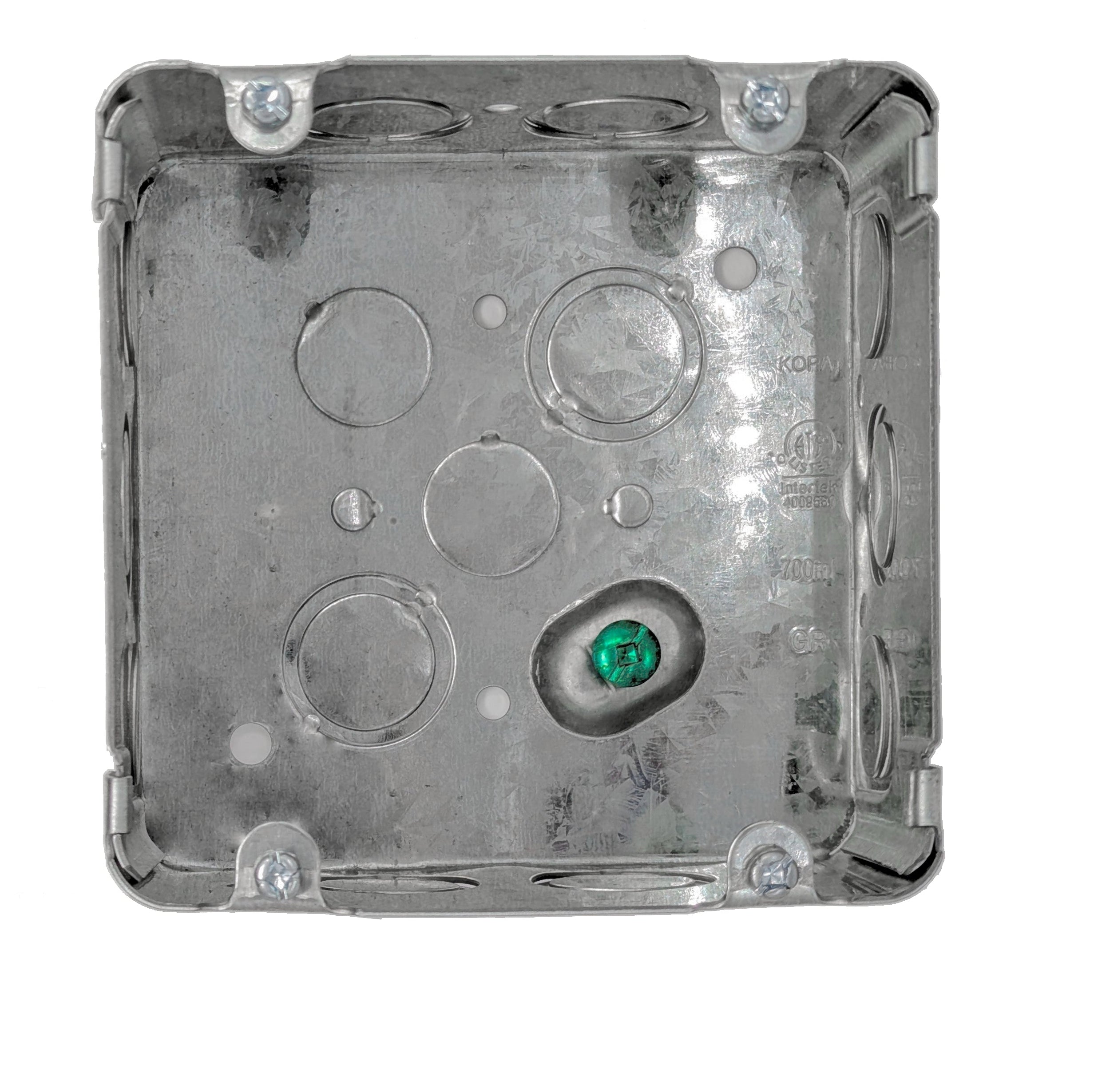 Square Box with knockouts 4 11/16''x 4 11/16''x 2 1/8'', 42 Cu. Inch