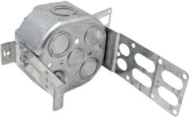 Steel Stud 2-1/8 Deep Octagon Box with KO wrap around bracket