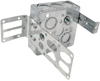 Steel Stud Shallow Junction Box With KO 4'' X 4'' X1-1/2'' 21.0 Cu.Inch