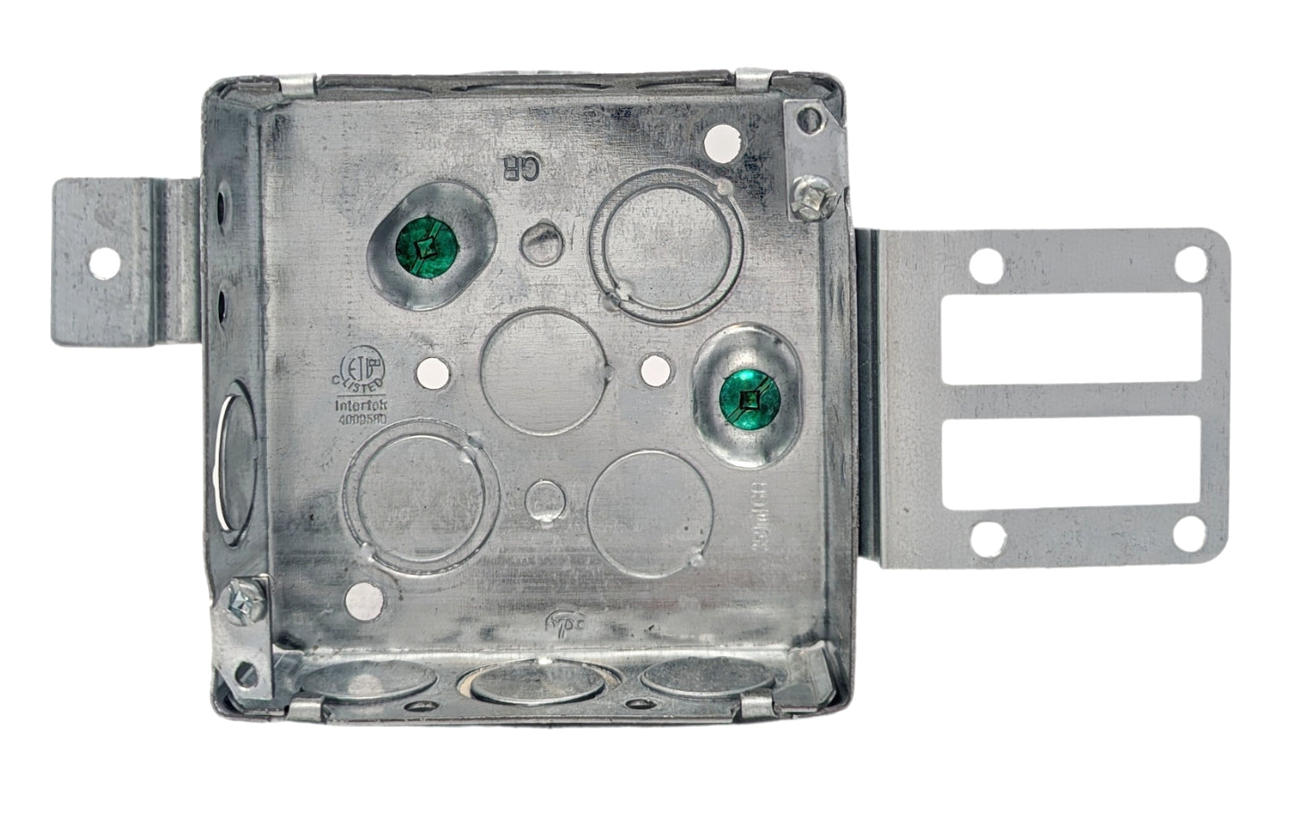Steel Stud Shallow Junction Box With KO 4'' X 4'' X1-1/2'' 21.0 Cu.Inch