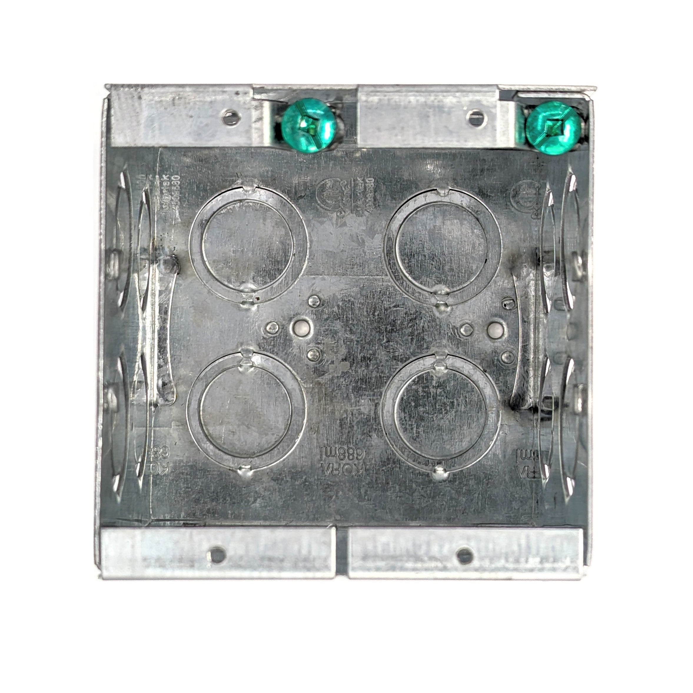 Two gang masonry Box 3-3/4''x 3- 13/16''x 3-1/2'', 42 Cu. Inch