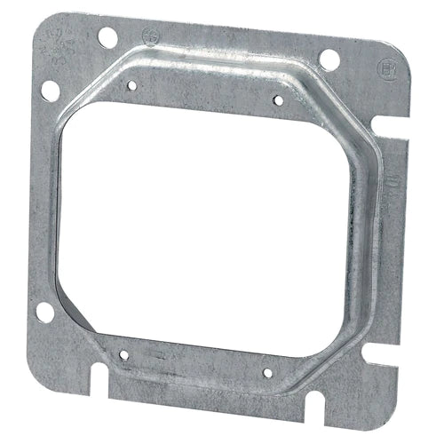 4" x 11/16" Square Raised Cover 1/2" Deep, Two Device