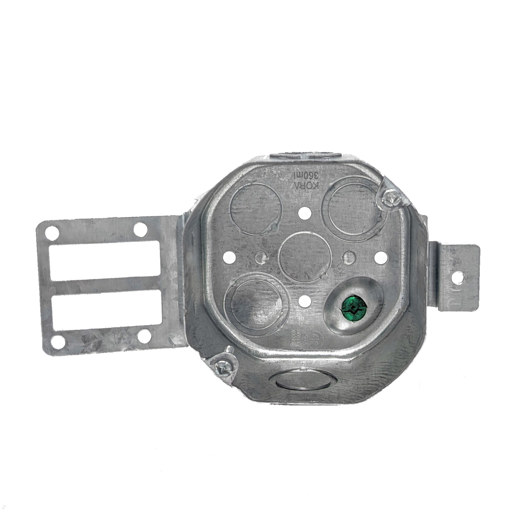 Steel Stud 2-1/8 Deep Octagon Box with KO wrap around bracket