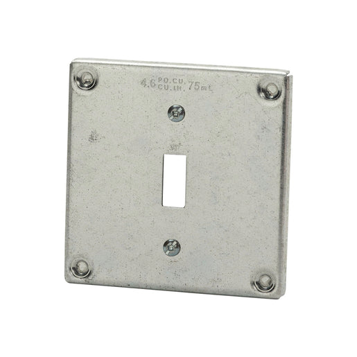 Single Toggle Switch Metal Plate for 4x4 Metal Box