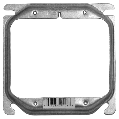 4'' Square Raised Cover 1/2'' Deep, Two Device
