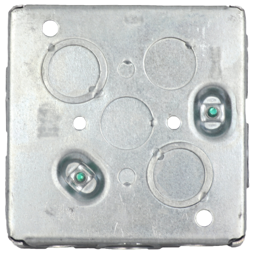Square Box with knockouts 4''x 4''x 1 1/2'', 21 Cu. Inch