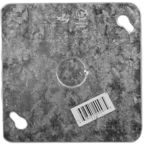 4'' Square Blank Cover Plate With 1/2'' KO