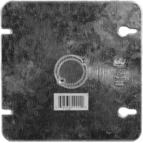 4'' 11/16'' Square Blank Cover Plate With 1/2''-3/4'' KO