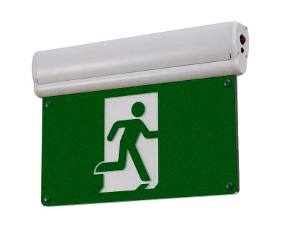 Kora LED SLIM Running Man Exit with Battery Back Up, 120/347V : KEX100SLM