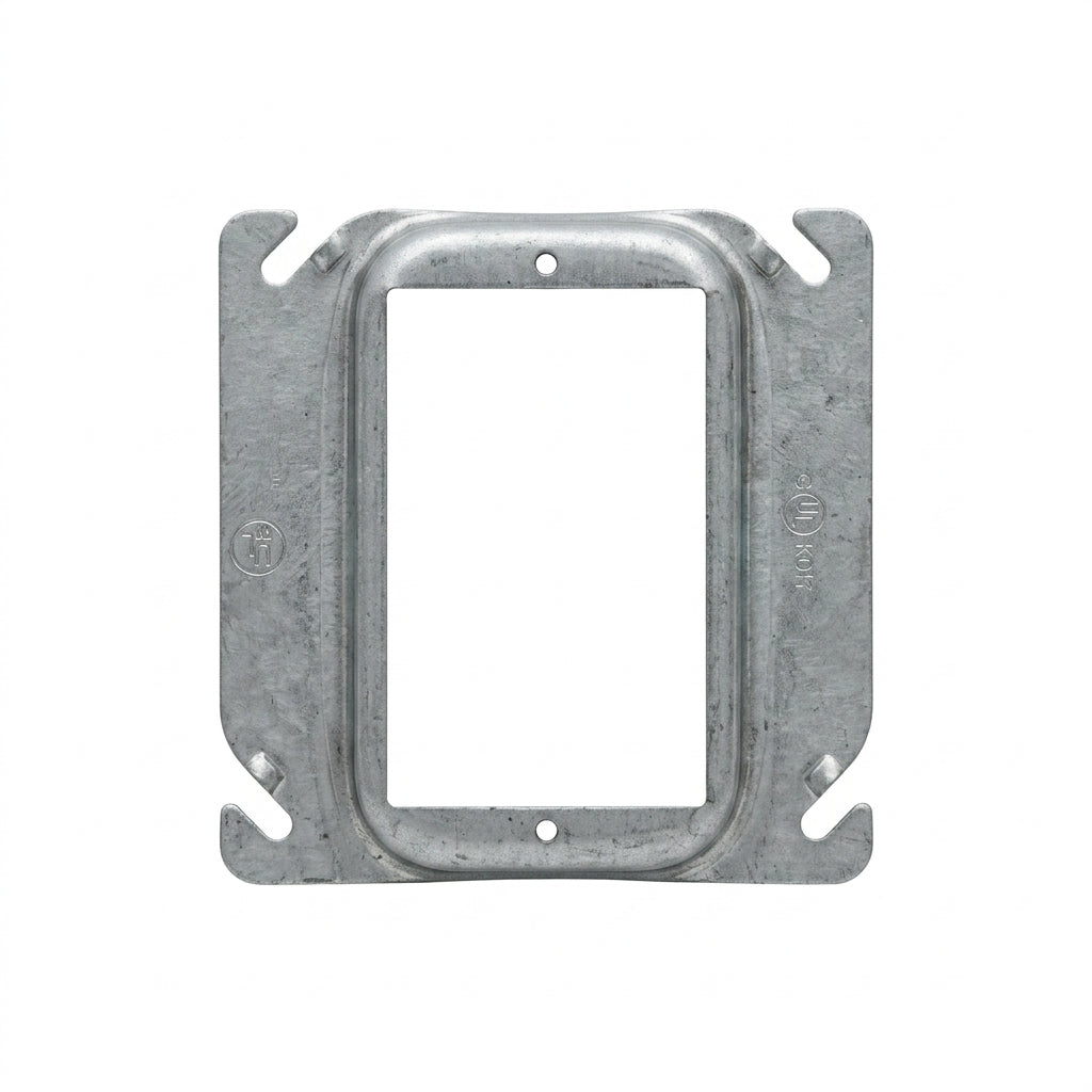 4'' Square Raised Cover 1-1/2'' Deep, 1 Gang