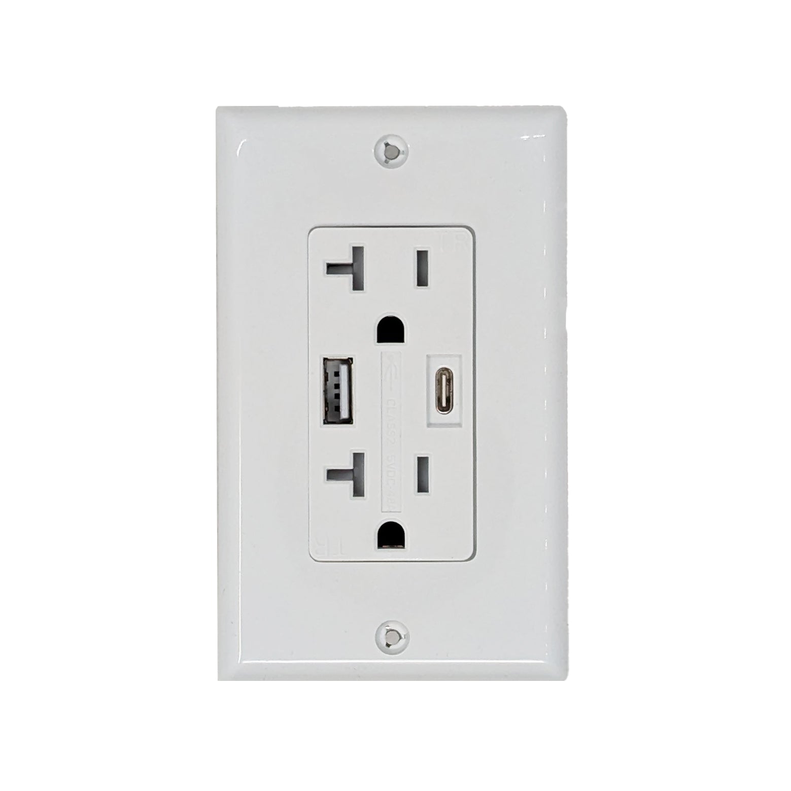 Receptacle with 4.8A USB Charger Type A+C