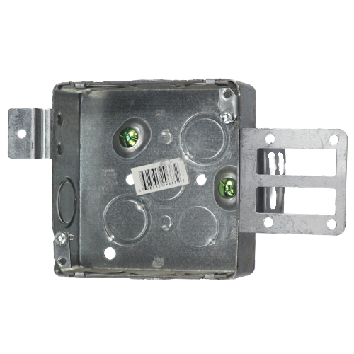 Steel Stud Shallow Junction Box With KO 4'' X 4'' X1-1/2'' 21.0 Cu.Inch
