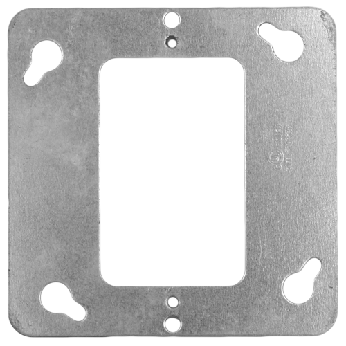 4'' Square Flat Cover Plate, One Device